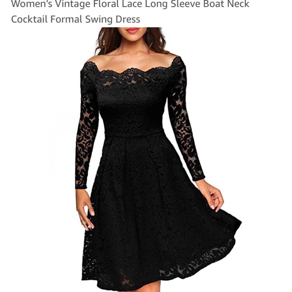 Elegant Lace Off Shoulder Dress
